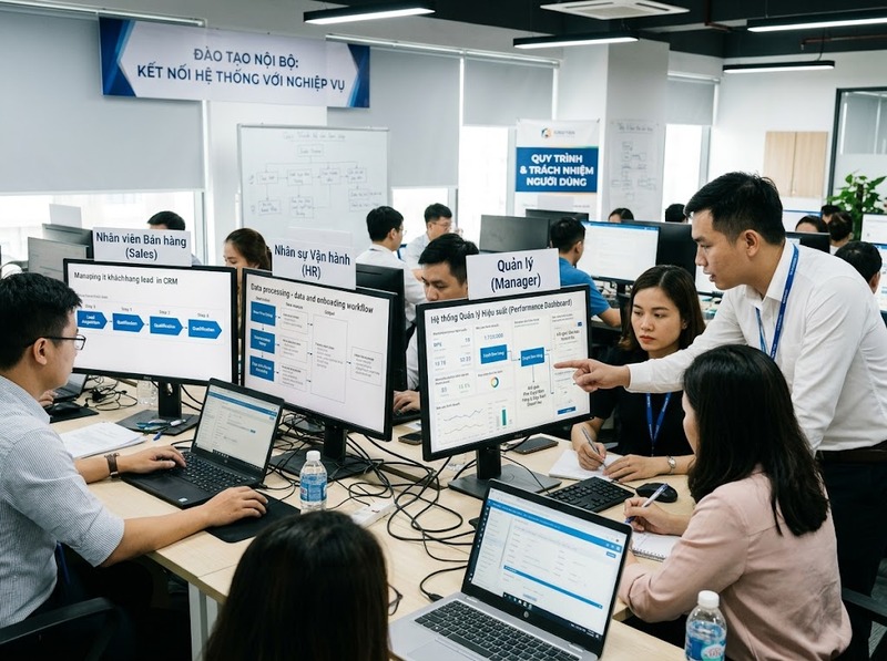 Đào tạo người dùng công nghệ giúp tăng khả năng tiếp nhận và sử dụng đúng hệ thống